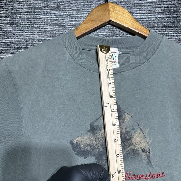 Yellowstone National Park Vintage T Shirt Adult S Green Bear - Picture 8 of 14